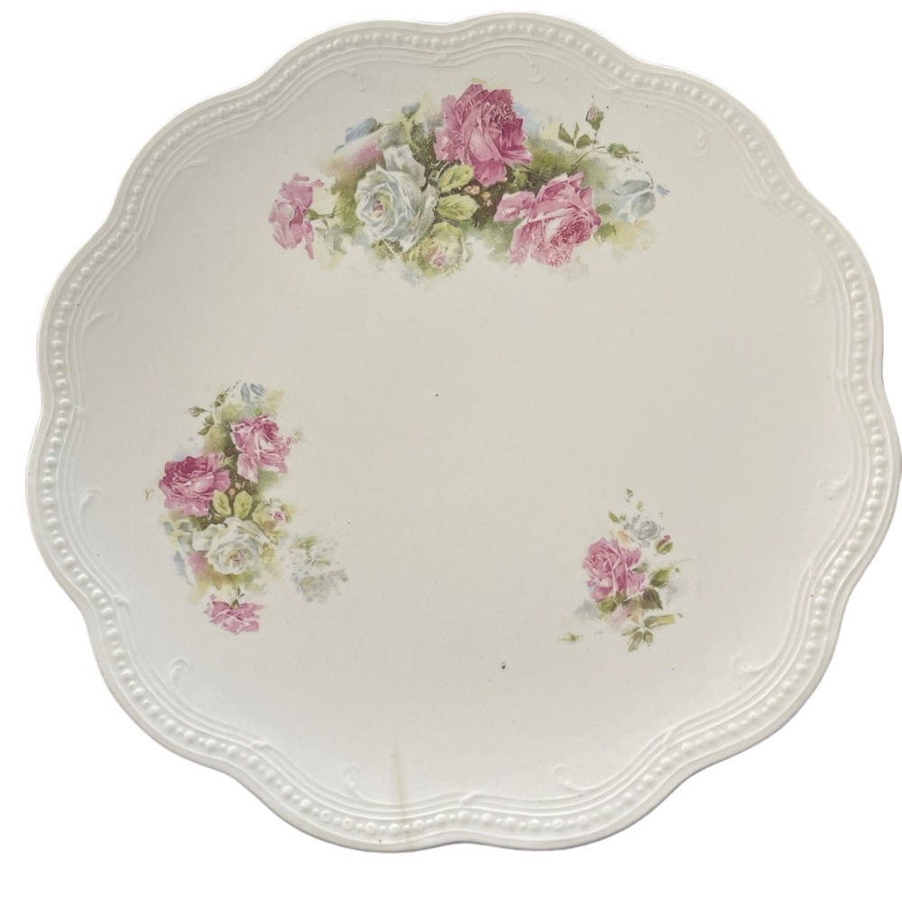 ❌SOLD❌ Antique Porcelain Plate (circa 1908) with Hand Painted Roses